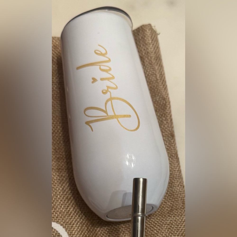 Bride gold wine tumbler